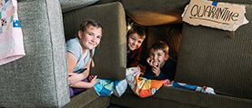 Children in Couch Fort
